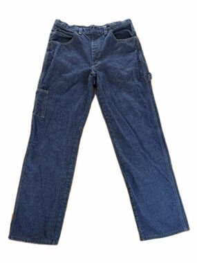 Bulwark FR Carpenter Jean Men's 34x33 Denim Blue Flame Resistant Straight Leg